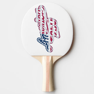 America 250 Flag Script Semiquincentennial Design Ping Pong Paddle