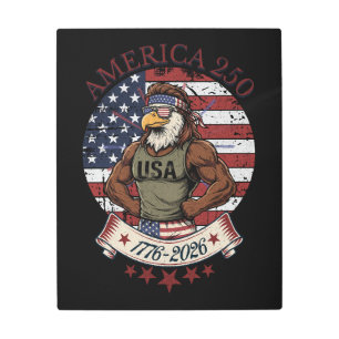 America 250 Fun Patriotic Eagle 4th of July Art
