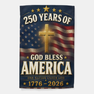 America 250 God Bless America Religious  Garden Flag