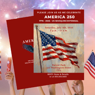 AMERICA 250 July 4th Party Invitation