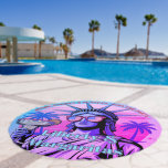 America 250 Liberty &amp; Margaritas Patriotic Round Beach Towel
