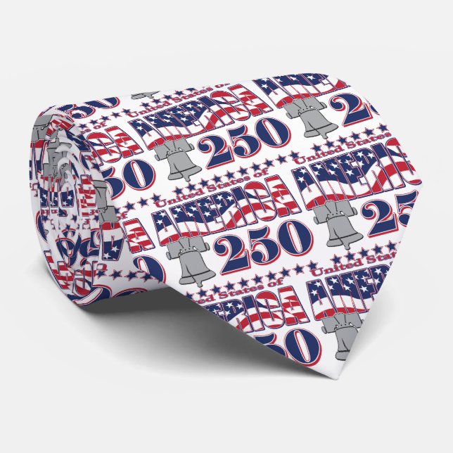 America 250 neck tie (Rolled)