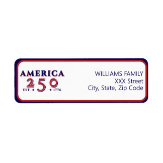 America 250 Patriotic Anniversary Label