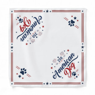 America 250 Patriotic Dog Bandana (Small)