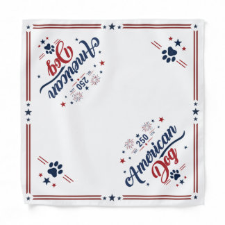 America 250 Patriotic Dog Bandana (Small)