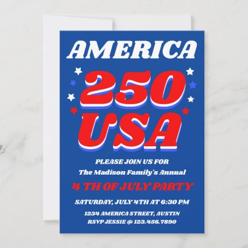 America 250 | Patriotic Party Invite