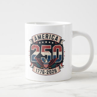 America 250 Patriotic Vintage Design Tri-Blend Giant Coffee Mug