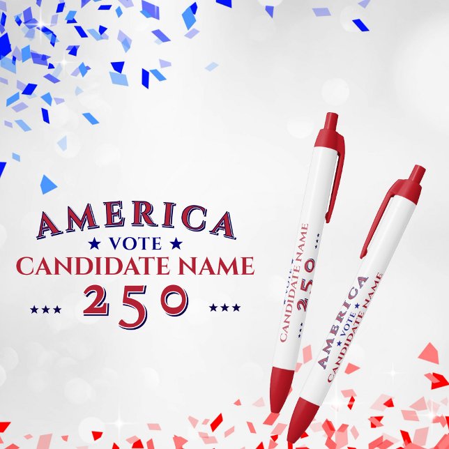 America 250 Political Election Campaign Candidate Pen (America 250 Republican Red Political Election Campaign Candidate 
Pen Gift for Voters Volunteers)