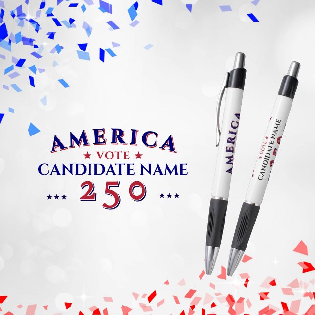 America 250 Political Election Campaign Candidate Pen (America 250 Political Election Campaign Candidate Pen Favor Gift for Voters Volunteers Donors Events)