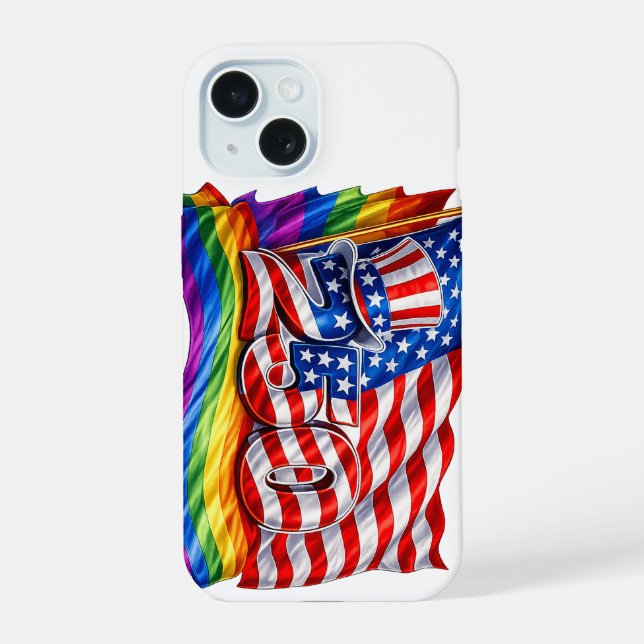 America 250 Pride Flag iPhone 15 Case (Back)