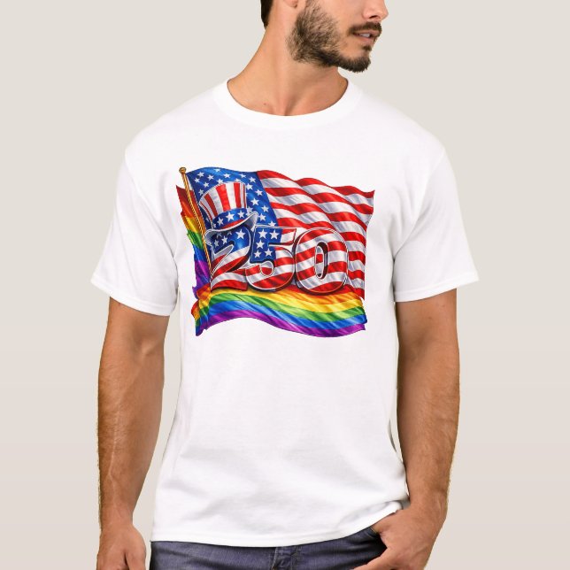 America 250 Pride Flag Men's T-Shirt (Front)