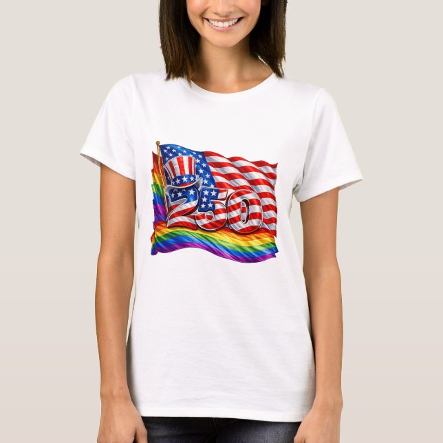 America 250 Pride Flag Women's T-Shirt (Front)