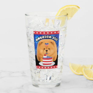 AMERICA 250  Red Chow Glass