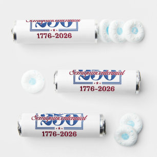 America 250 Semiquincentennial 1776-2026 Patriotic Breath Savers® Mints
