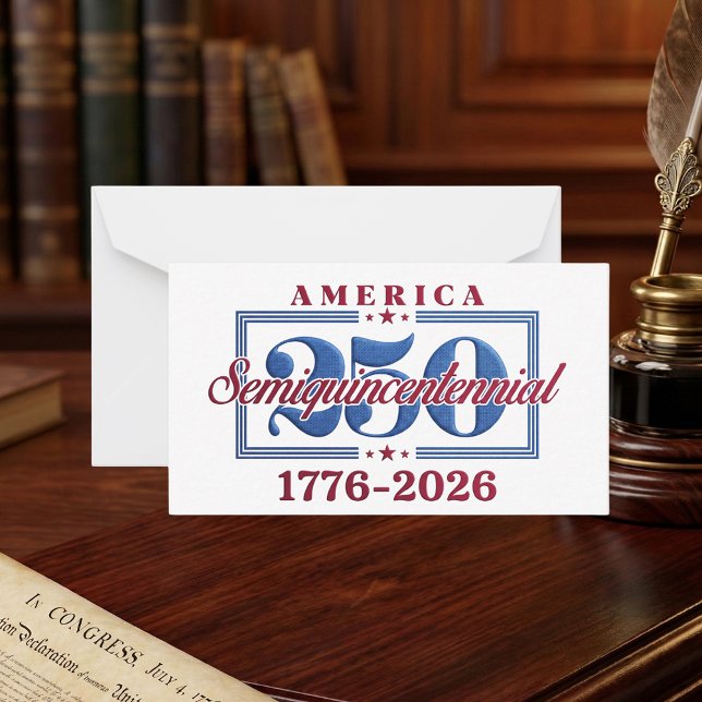 America 250 Semiquincentennial 1776-2026 Patriotic Note Card (Creator Uploaded)