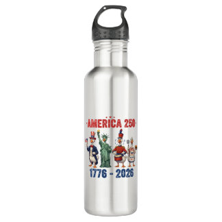 America 250 Silly Geese Funny Patriotic Water Bott Stainless Steel Water Bottle