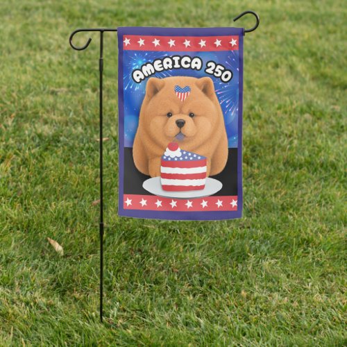 AMERICA 250 -SMOOTH Chow Garden Flag