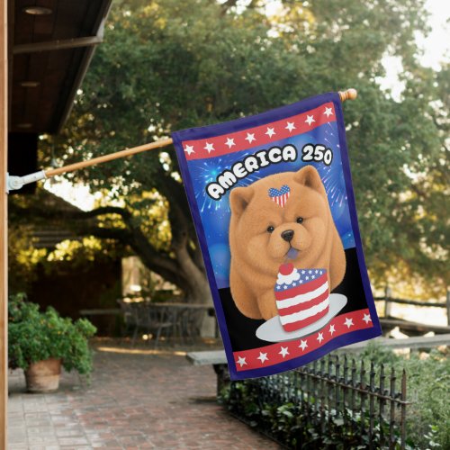 AMERICA 250 -SMOOTH Chow House Flag