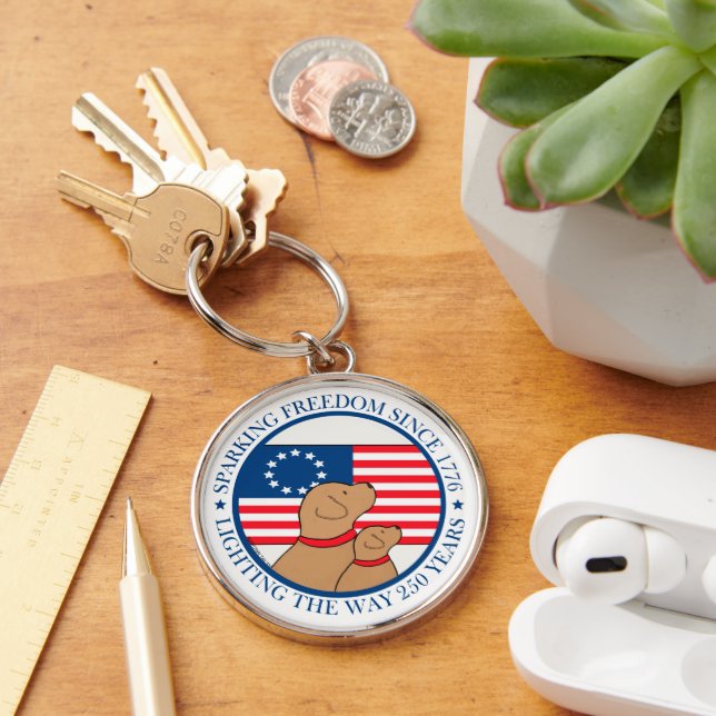 America 250 Sparking Freedom Keychain (Desk)