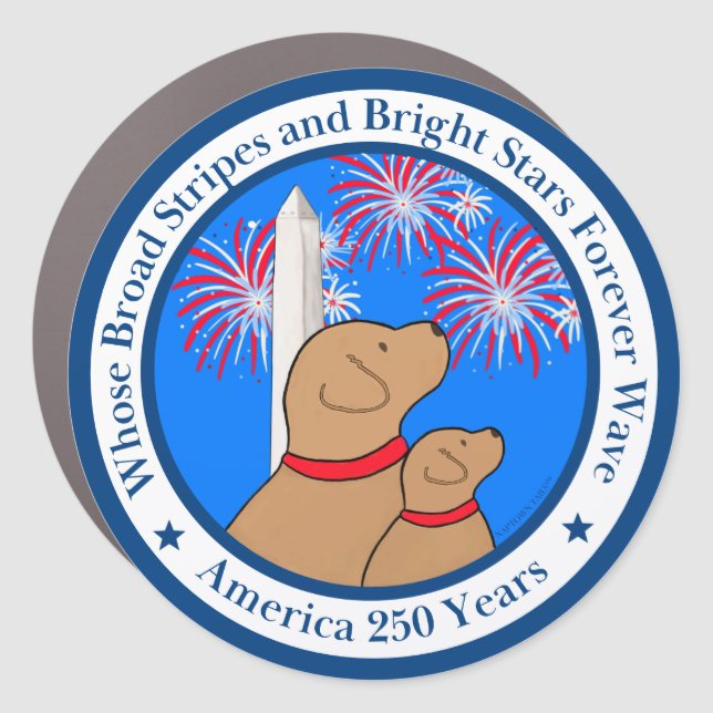 America 250 Special Edition DC  Car Magnet (Front)