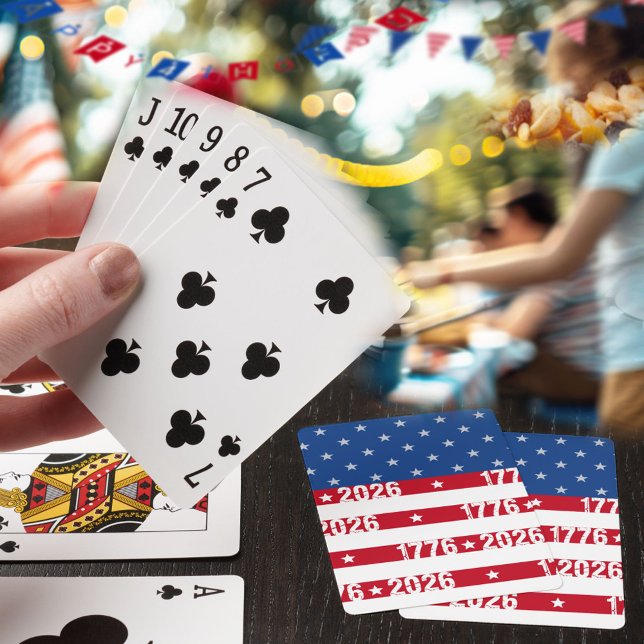 America 250 Stars & Stripes 1776 2026 Lettering Poker Cards (Creator Uploaded)