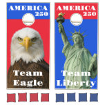 America 250 Team Eagle vs Team Liberty Patriotic Cornhole Set