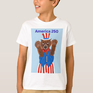  America 250 Uncle Sam Bear  T-Shirt