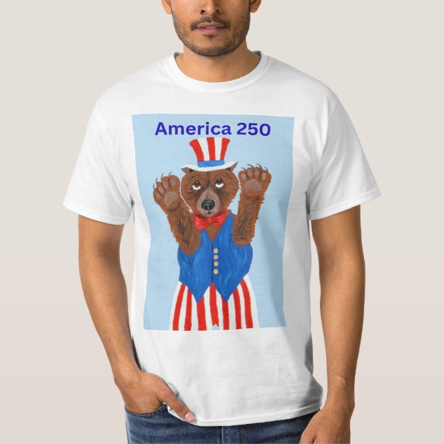  America 250 Uncle Sam Bear  T-Shirt (Front)