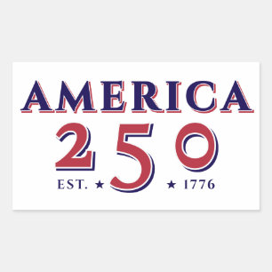 America 250 United States Patriotic Keepsake Gift Rectangular Sticker