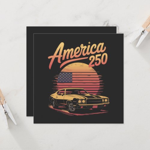 America 250 US Retro Sunset