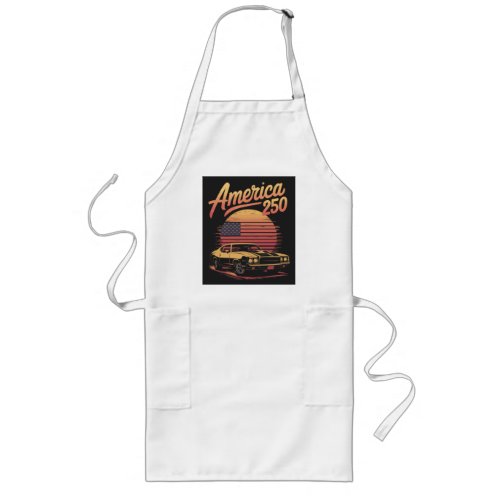 America 250 US Retro Sunset Long Apron