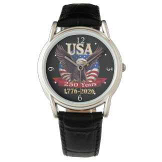 America 250 Watch 1776-2026 American Flag Eagle