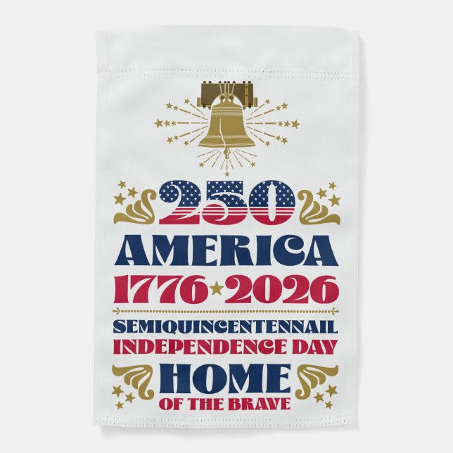 America 250 Weatherproof Personalized Garden Flag (Front)