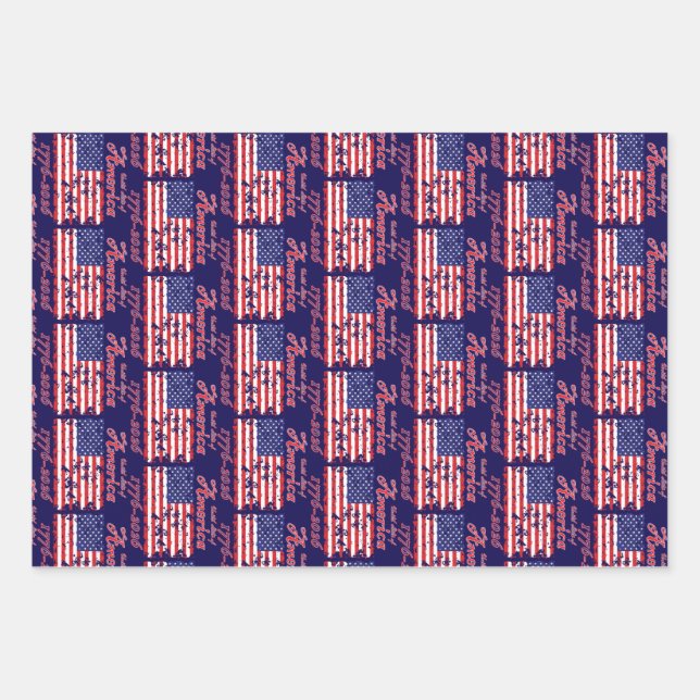 America 250 wrapping paper sheets (Front)