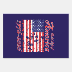 America 250 wrapping paper sheets