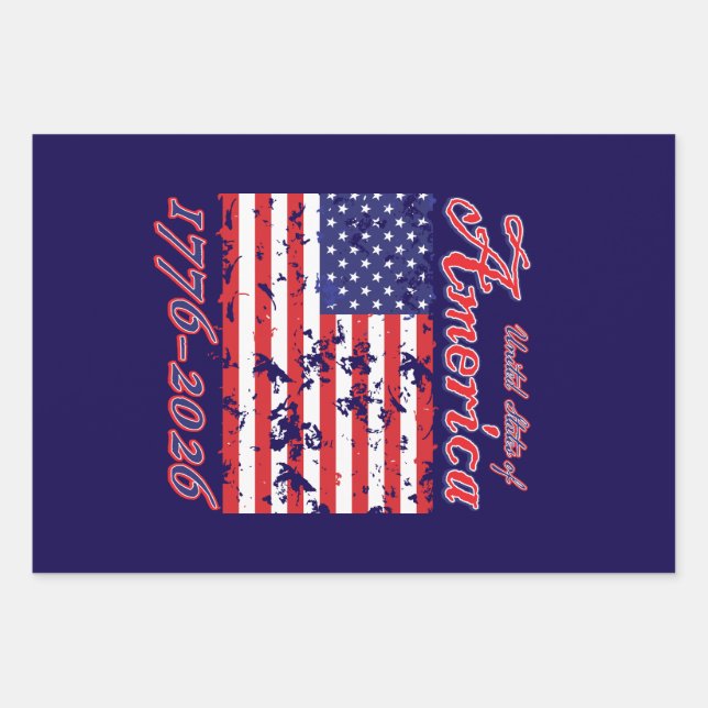 America 250 wrapping paper sheets (Front)