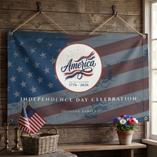 America 250 Years 4th of July Independence Da Banner