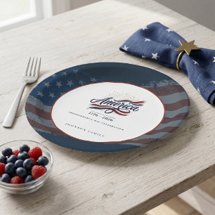 America 250 Years 4th of July Independence Day Paper Plates