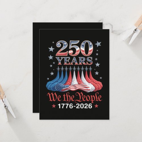 America 250 Years 4th of July Invitation