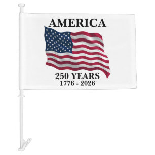 America 250 Years Car Flag