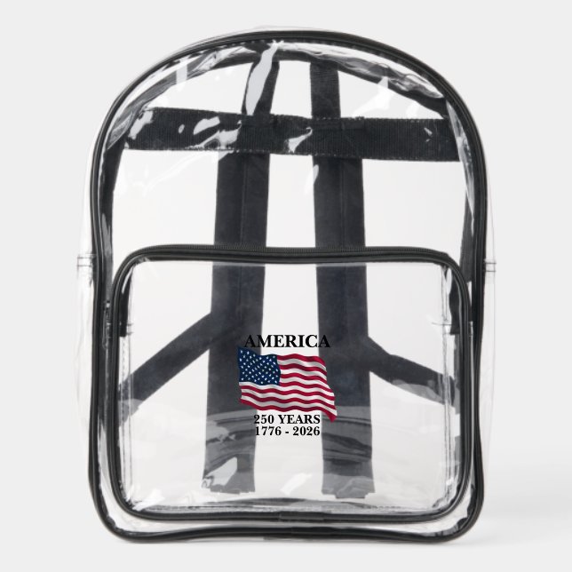 America 250 Years Clear Backpack (Front)