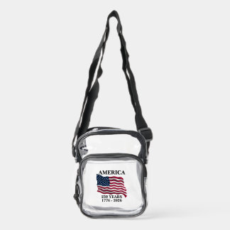America 250 Years Clear Crossbody Bag