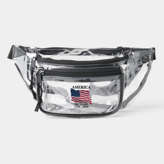 America 250 Years Clear Fanny Pack (Front)