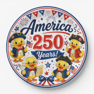 America 250 Years Duckies Patriotic Party Collecti Paper Plates