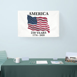 America 250 Years Flag Banner