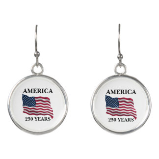 America 250 Years Flag Earrings