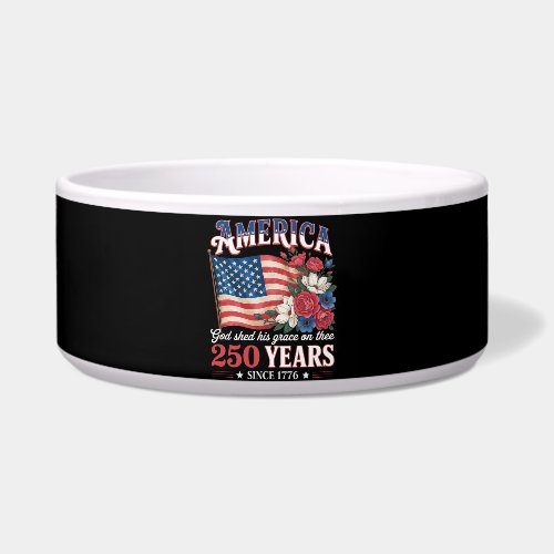 America 250 Years Flag Floral Bowl