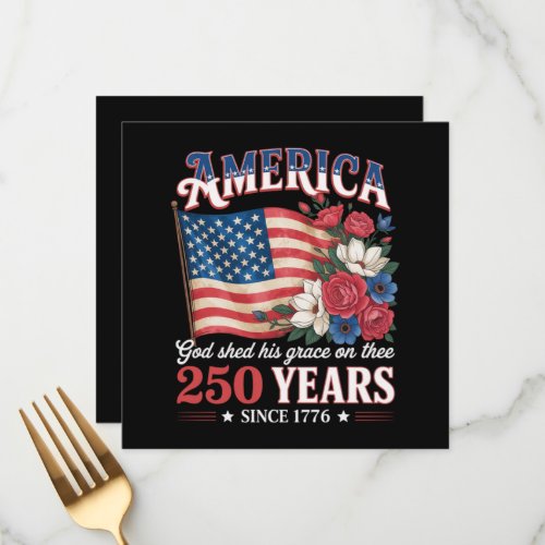 America 250 Years Flag Floral Menu