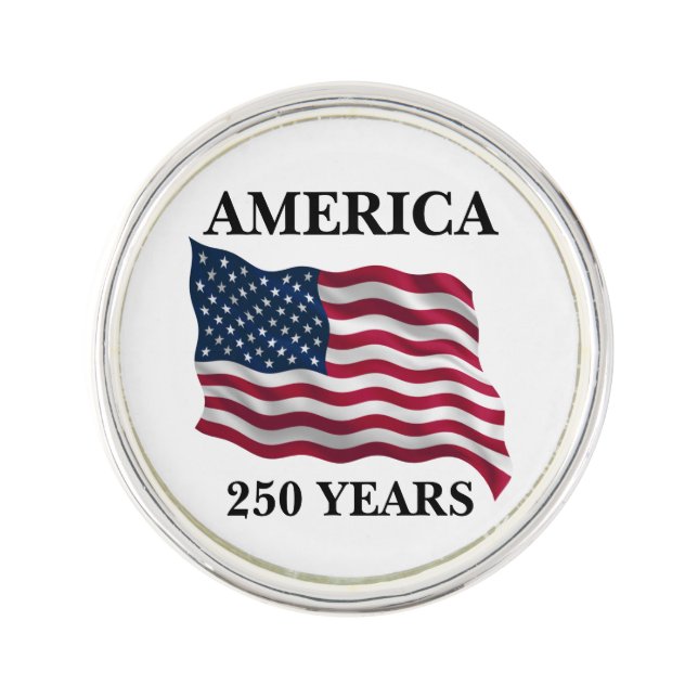 America 250 Years Flag Lapel Pin (Front)