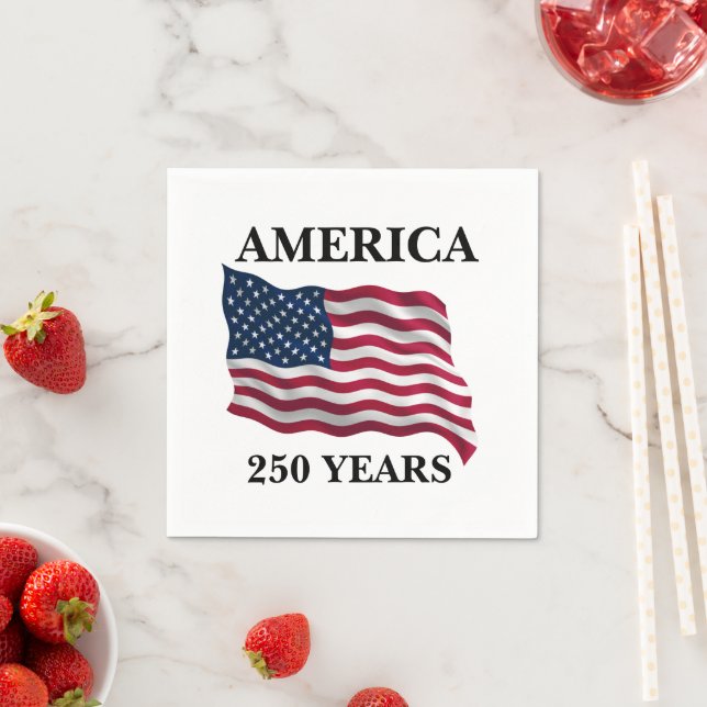 America 250 Years Flag Napkins (Insitu)
